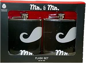 Amazon.com | Mr and Mr Flask Set: Beer Glasses