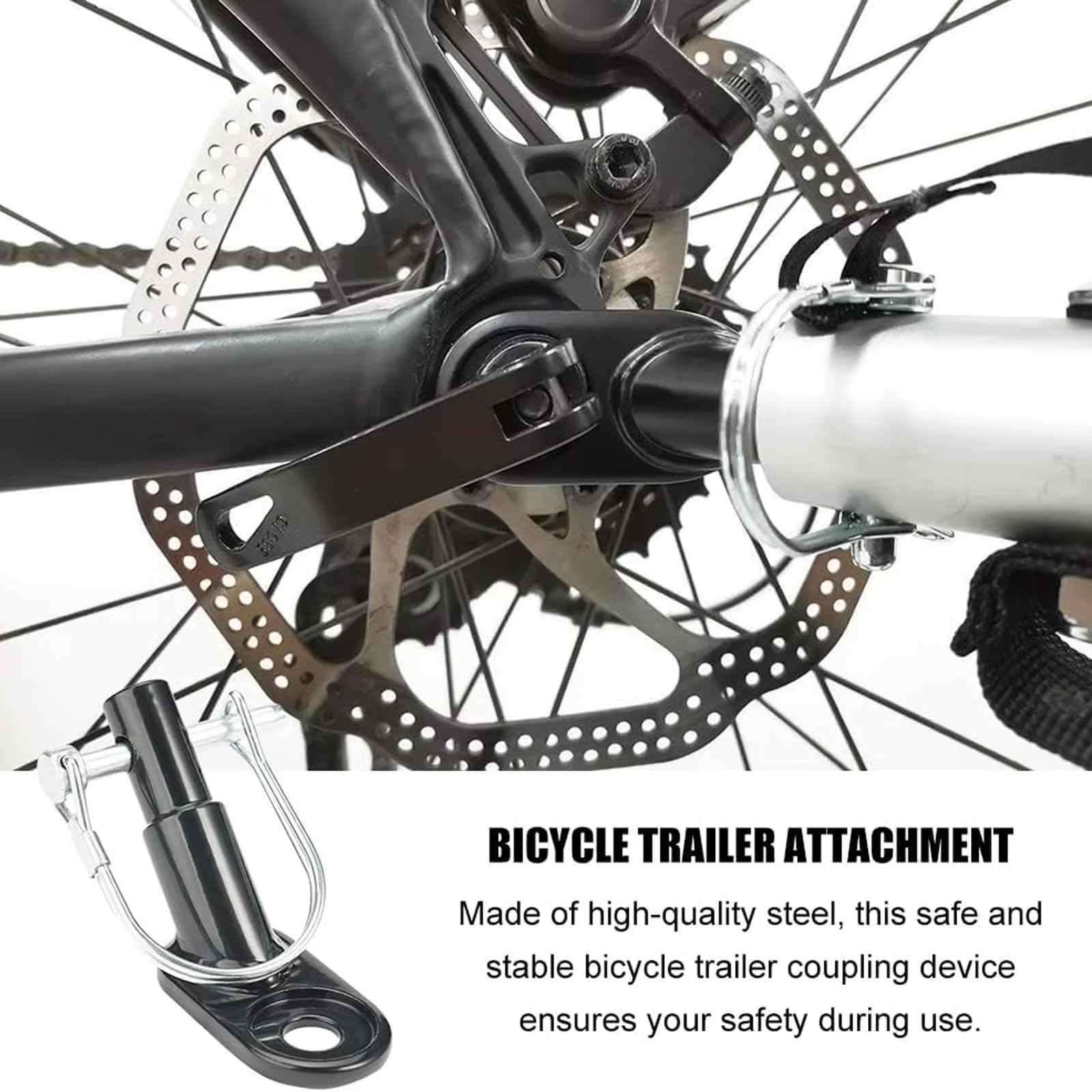 2 Stück Fahrradanhänger Kupplung, Fahrradanhänger Kupplungsset | Fahrrad Anhängerkupplung, Adapter fahrradanhänger, Fahrradanhänger Adapter mit Sicherungsstift