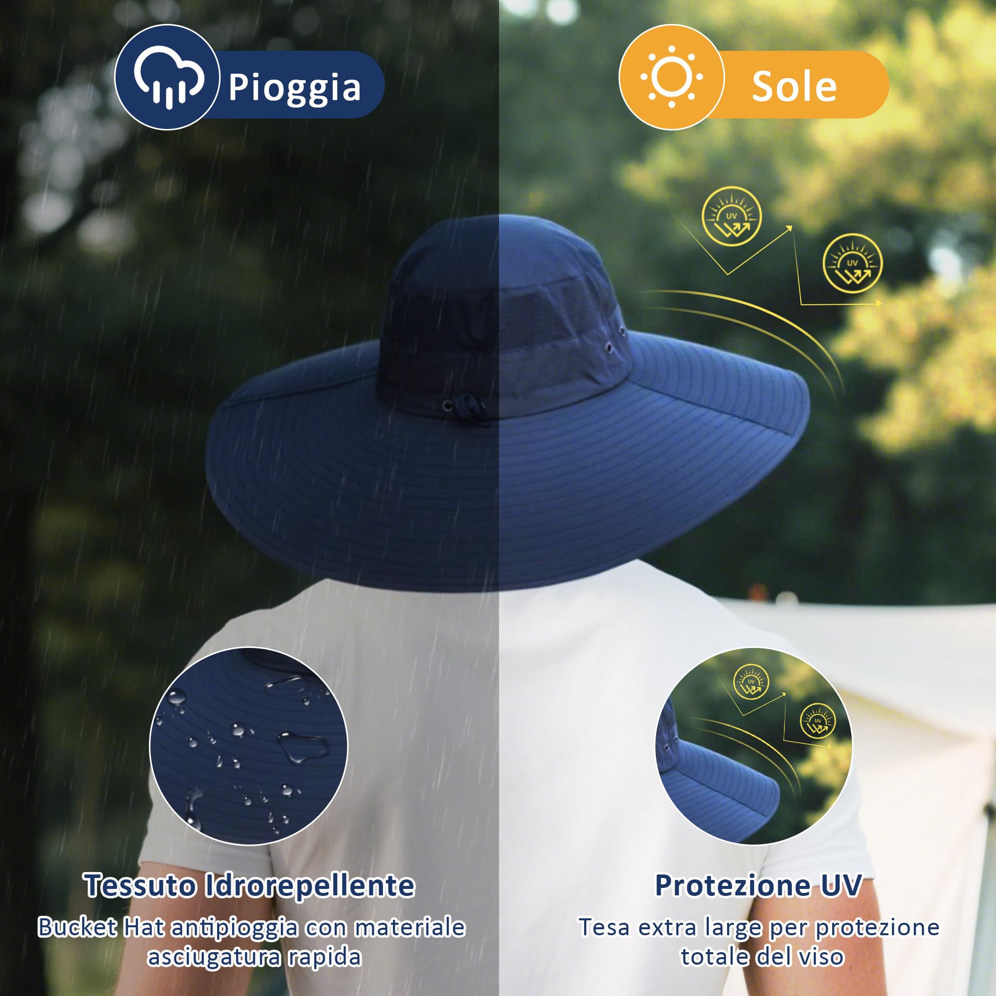 JowTreex Cappello Da Sole A Coda Di Cavallo Da Donna, Protezione UV All Aperto Cappello A Secchiello Pieghevole In Rete A Tesa Larga Cappello Da Pesca Da Spiaggia Rosa Taglia Unica 120489971