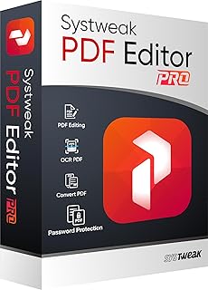 Systweak PDF Editor - Logiciel pour Windows - 1 PC, 1 an | Visualiser, Créer, Modifier, Protéger et Signer des PDF | Fusionner & Diviser (Pas de CD)