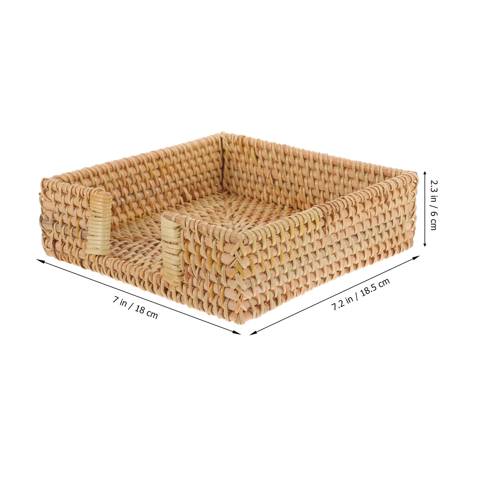 Portatovaglioli e Arredamento Semplice e Creativo Bordi Lisci e Arrotondati in Rattan Vassoio Portatovaglioli da Tavola per Decorazione di Ristorante