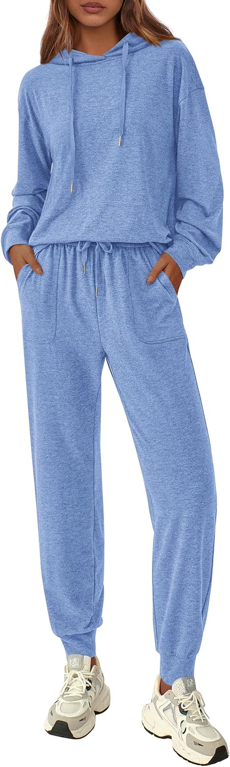 PRETTYGARDEN Women's 2 Piece Lounge Sets Fall Clothes Hoodies Sweatshirt Joggers Sweatpants Sweatsuits 2025 Airport Outfits