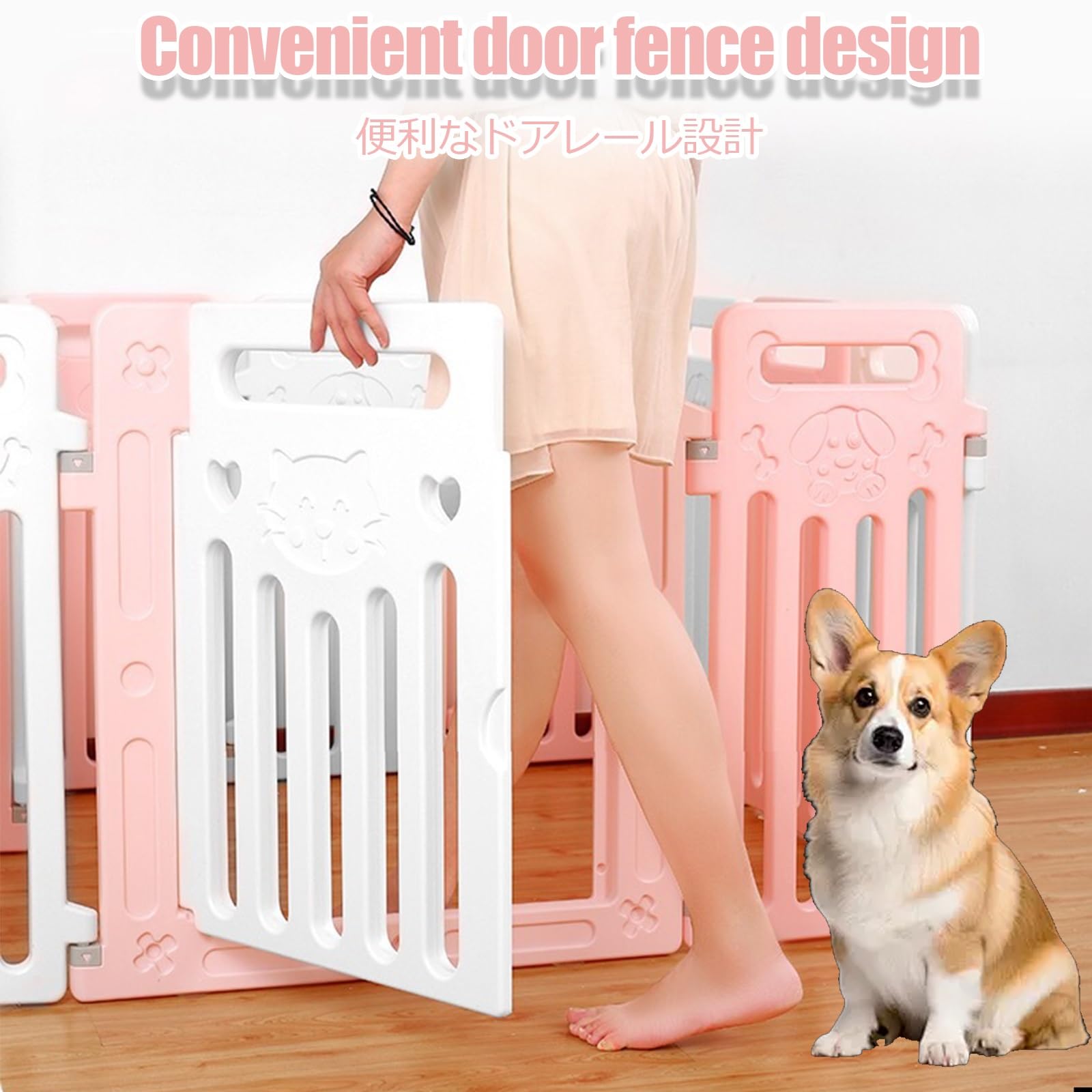 Recinto Recinzione Per Cani Recinto Per Cuccioli Recinzione Pieghevole Recinto Per Cani Cuccioli Da Interno O Esterno Recinzione Per Cani/Cuccioli Recinzione Per Cuccioli Con Porta(Green,16-p