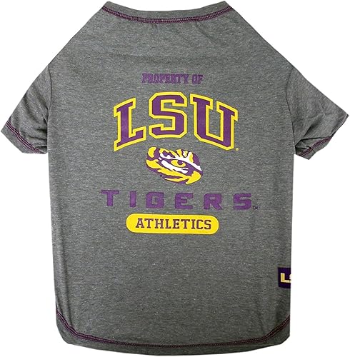 Miniatura 90 de NCAA Camiseta de manga corta para perros y gatos, camiseta deportiva duradera, 5 tamaños disponibles en más de 50 equipos escolares – Traje