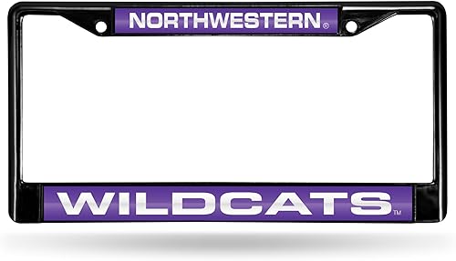 Miniatura 23 de Rico Industries NCAA Black Laser Cut Chrome Frame 12" x 6" Black Laser Cut Chrome Frame - Car/Truck/SUV Automobile Accessory