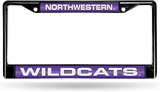 NCAA Rico Industries Black Laser Cut Chrome Frame 12" x 6" Black Laser Cut Chrome Frame - Car/Truck/SUV Automobile Accessory