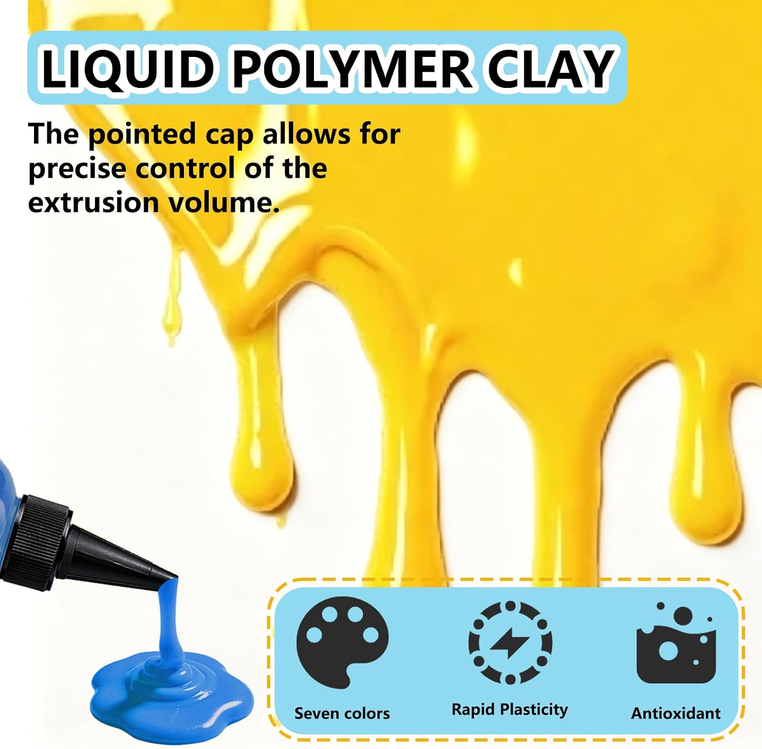 130ml Liquid Polymer Oven-Bake Clay, Baking Molding, Very for DIY Decorations, Jewelry, Toys, Household Items (Transparent)