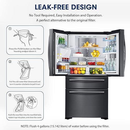 Miniatura 4 de MARRIOTTO Filtro de agua LT1000PC de repuesto para refrigerador, compatible con LT1000PCPCS, LT1000PC, LT-1000PC, MDJ64844601, ADQ747935 ADQ74793504
