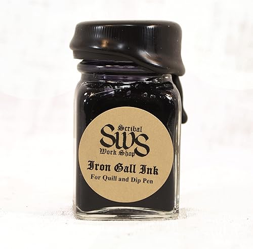 Miniatura 1 de Historic Iron Gall Black Ink for dip pen, 1 oz