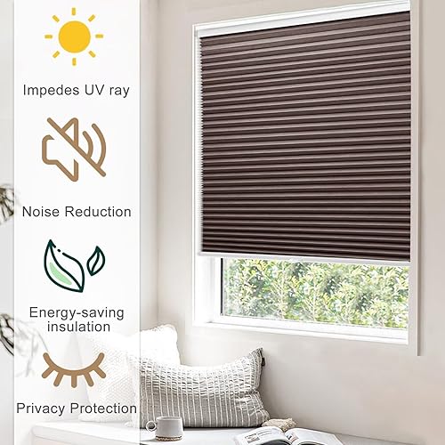 Miniatura 7 de MYshade Persianas opacas celulares inalámbricas de 1.5 pulgadas, aislamiento térmico, reducción de ruido, impermeables, tratamientos de ventana de