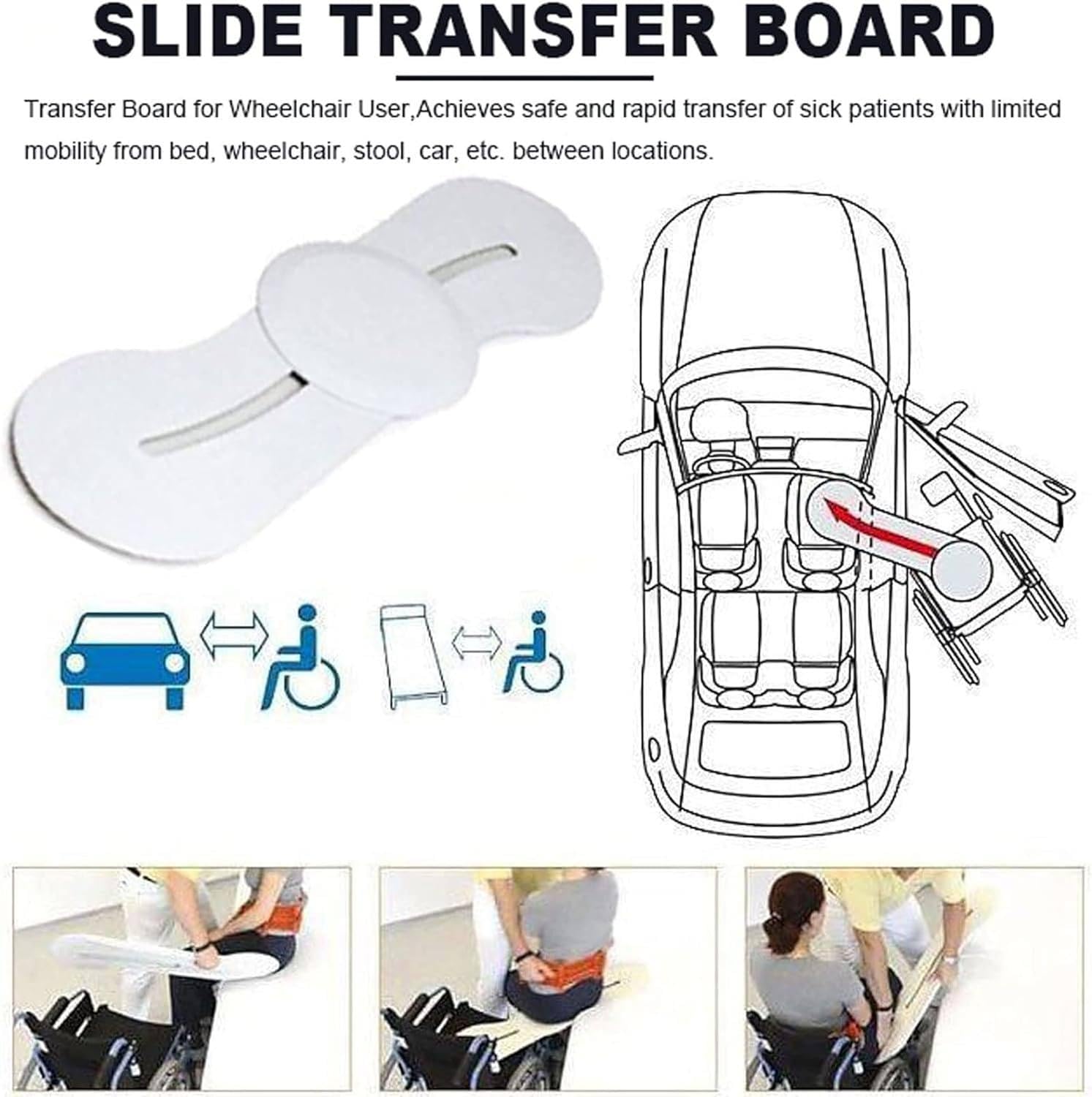 ♿介護の現場で大活躍 車椅子からベッドへ乗り移り助ける便利な移乗用具ボード Amazon.co.jp: 車椅子ユーザー用移乗ボード、スライドボード