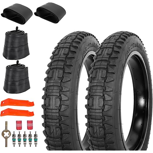 Heavy Duty 20/26x4 E-Bike Fat Tires High-Performance Wear-Resistant 20/26X4.0 Fat Tire and Tube Sets for 20/26 Inch E-Bike Mountain Snow Bike Tire - 1/2Pack