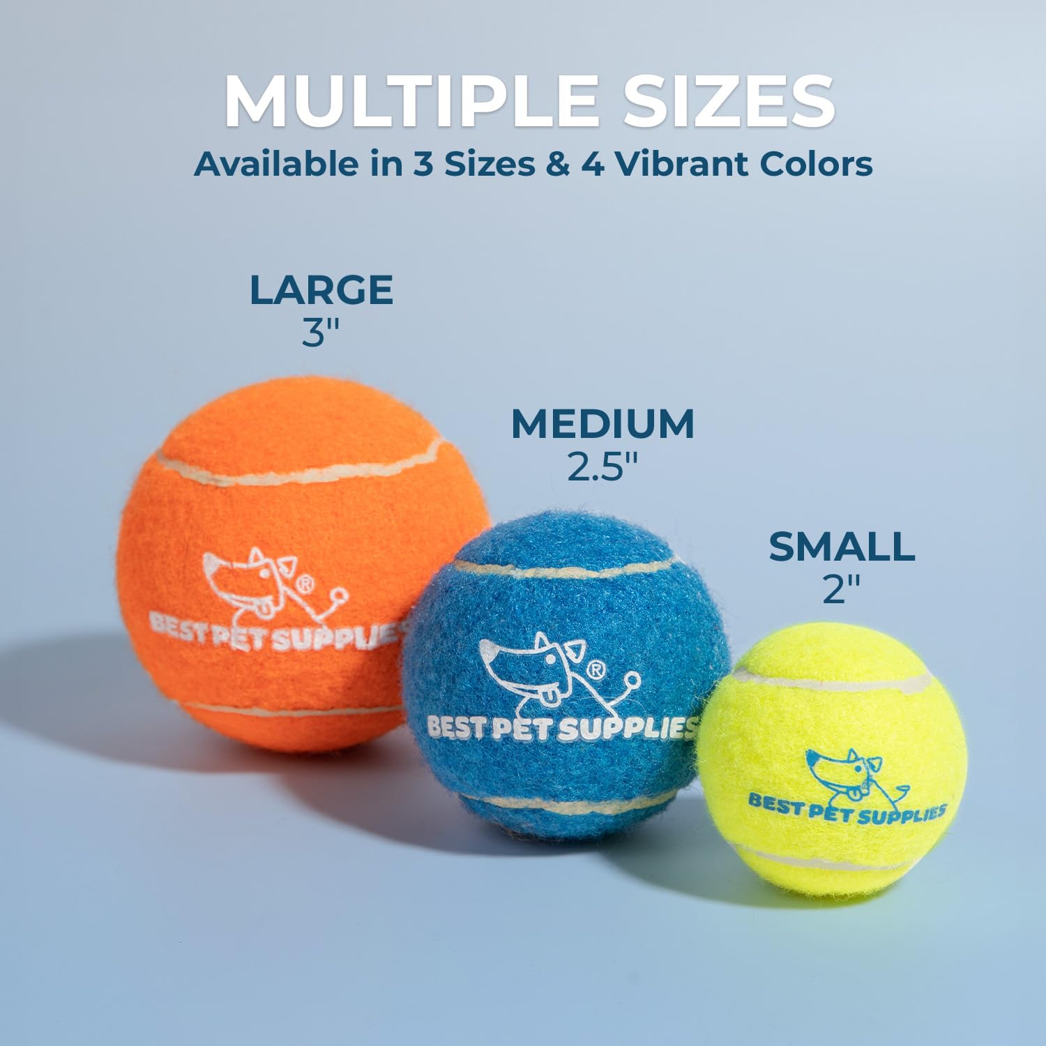 Best Pet Supplies Quietschendes Tennisspielzeug für Hunde, 8er-Pack, Robustes interaktives Haustierspielzeug zum Werfen und Apportieren, unterstützt Übung und natürliches Verhaltenstraining,