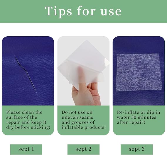 10 PCS Air Bed Puncture Repair Kit Hot Tub Repair Kit for Lazy Spa, Puncture Repair Patches for Paddling Pools, Bouncy Castle, Tents, Swimming Pools, Buoys（7 * 7cm）