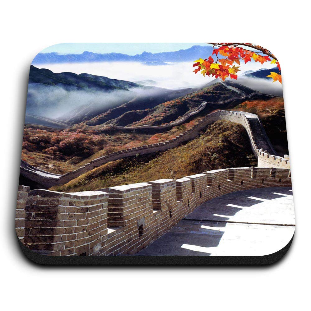 Destination Vinyl Ltd Multicolor 1 X Square Mdf Fridge Magnet - Great Wall Of China Chinese Travel 16598-2