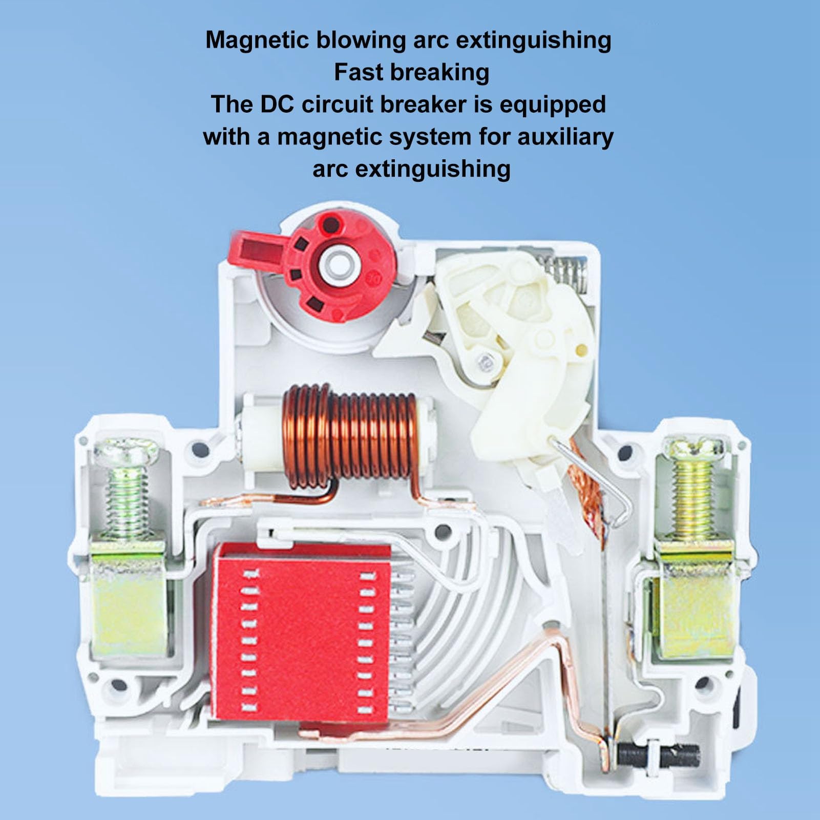 JZK Disjoncteur Miniature NXB-63C32 à 2 Pôles, DC 400 V 32 A, Puissance De Coupure 6 KA, Disjoncteur Photovoltaïque Pour Système Photovoltaïque Solaire, Panneau Solaire, Système D'alimentation
