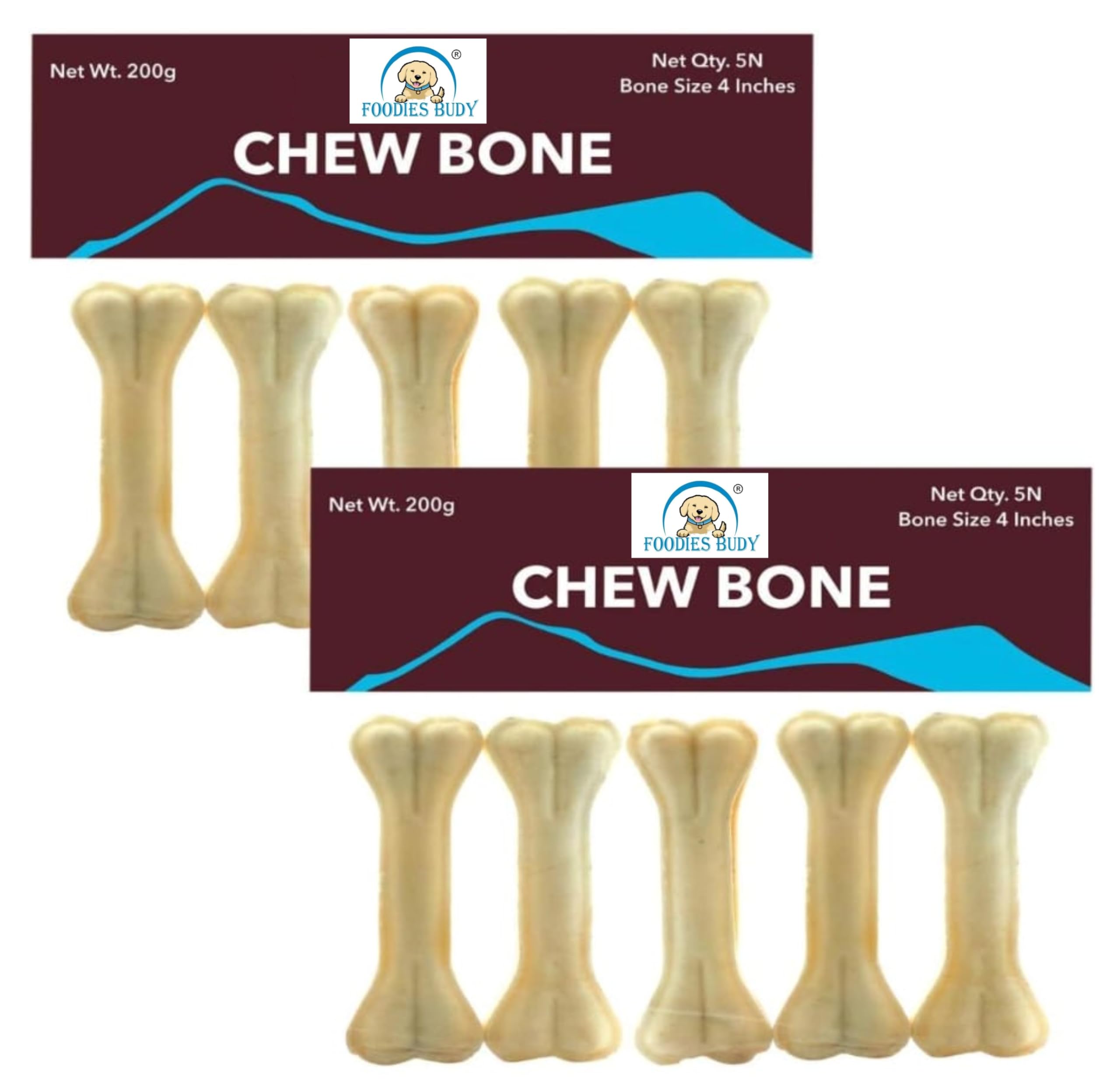 Foodies Budy Pressed Chew Bones Dogs Treats 10.16 cm, 200g (Buy 1 Get 1 Free), Total 400g Pack (B0D2LCX5NH) Amazon Price History, Amazon Price Tracker