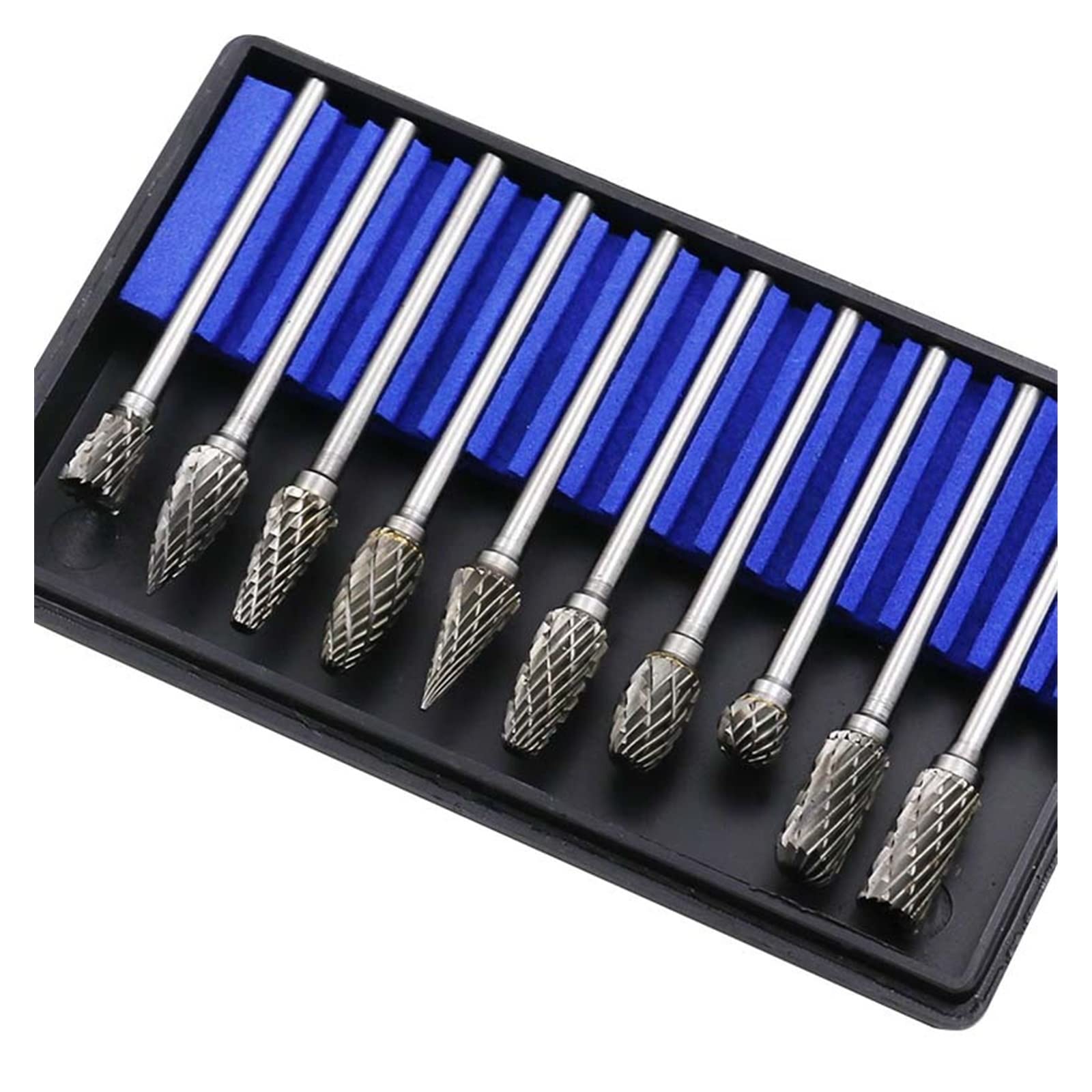 ZZSRJ Juego de Brocas cónicas de Acero de 10 Piezas de 1/8", Brocas de Diamante de 10 mm (Color : Silver, Size : 10mm)