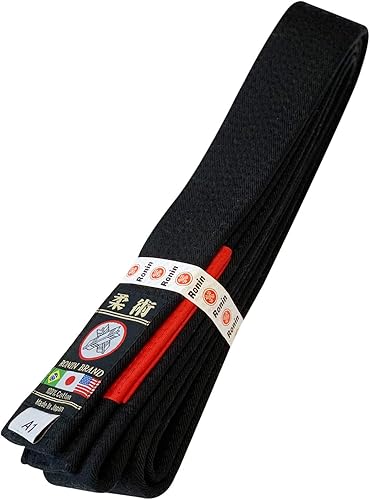 Miniatura 2 de Ronin Brand - Cinturón Jiujitsu BJJ Gi de lujo hecho en Japón - 1.75 pulgadas de ancho - 12 filas de costuras