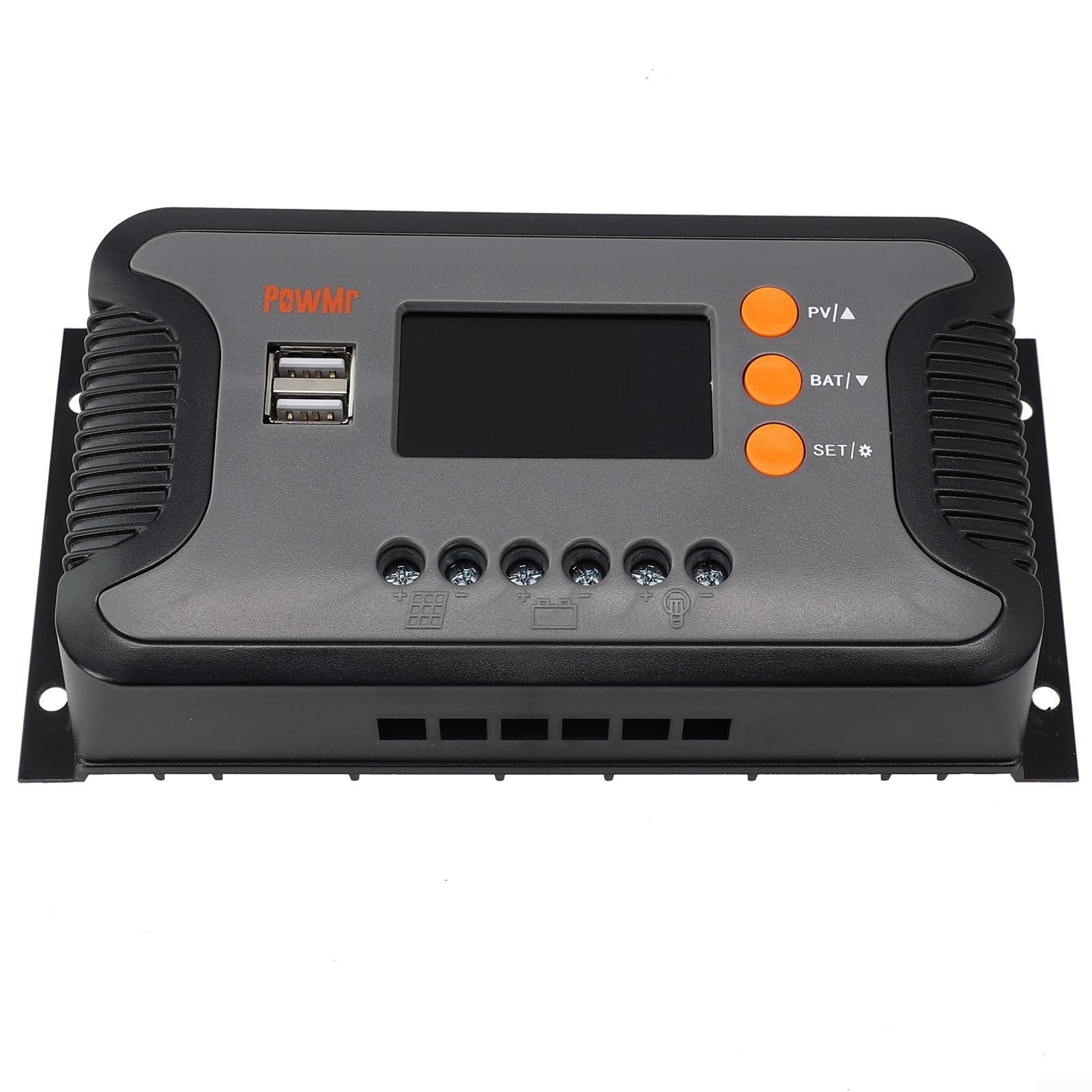 Contrôleur de charge solaire 30A multi-tension LCD pour batterie acide et lithium