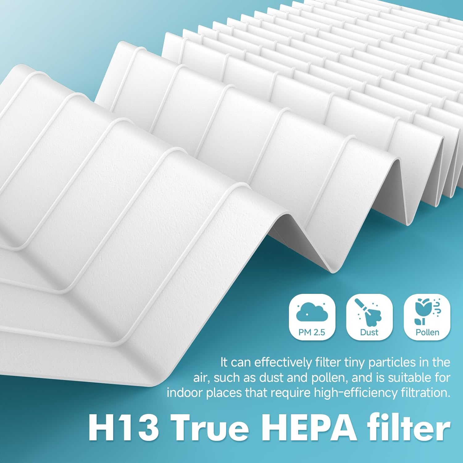 2 Pack TT-AP007 Replacement Filter, Compatible with TaoTronics TT-AP007 Air Cleaner Purifier, 3-Stage Filtration - Image 5