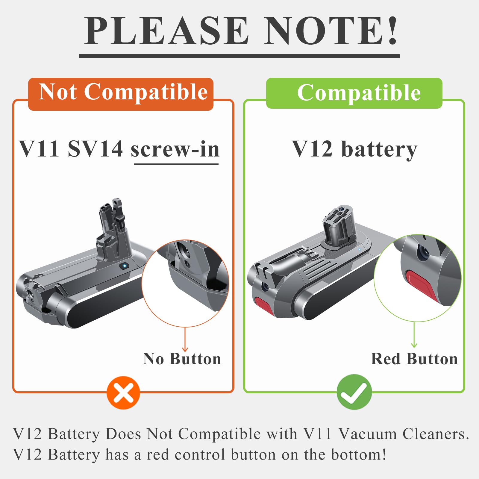 Amazon.com: Upgraded V12 Battery Replacement for Dyson V12