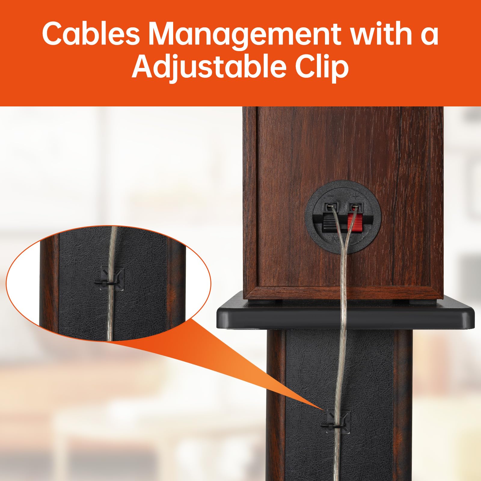 Coppia di supporti per altoparlanti in legno da 80 cm, per home cinema HiFi desktop e altoparlanti satellitari, esperienza di ascolto audio migliorata per home theater