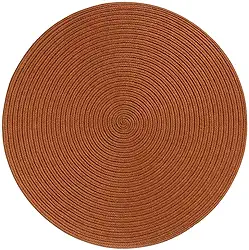 Kit 6 Jogos Americanos Redondos Decorativos | Cores Variadas | Elegância e Proteção para Mesa de Jantar (Marrom, 4 peças)