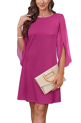 RUMIA Womens Cocktail Dresses Flutter Sleeve Wedding Guest Dresses for