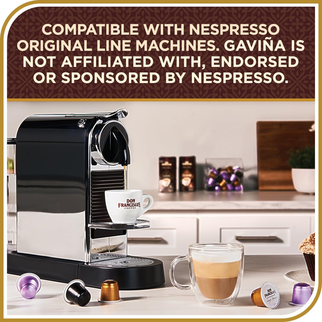 Don Franciscos and Cafe La Llave Espresso Capsule Variety Pack - 50 Recyclable Aluminum Pods Compatible with Nespresso — view 4
