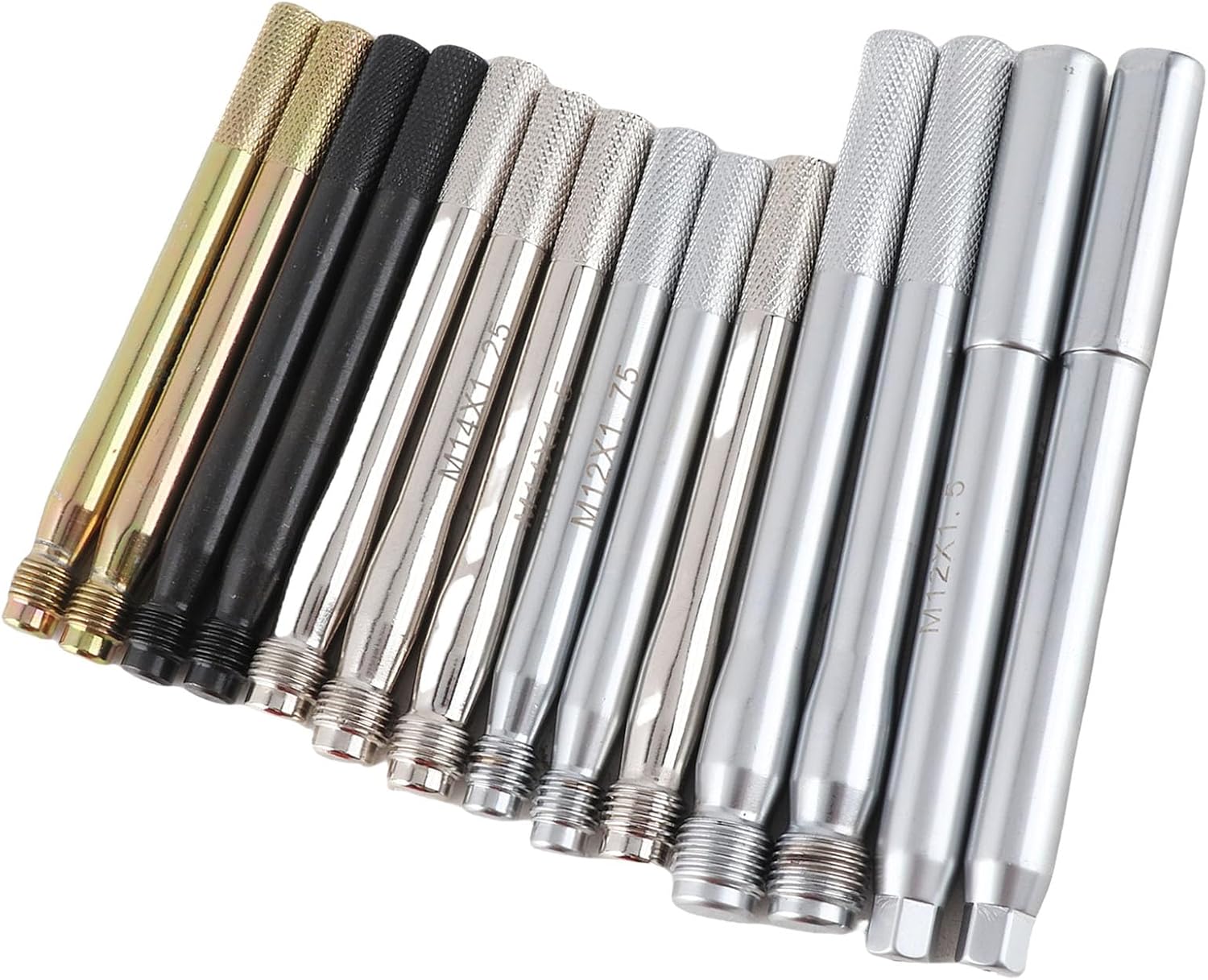 Wheel Stud Alignment Pin Carbon Steel, 14 PCS Wheel Alignment Balancing Guide Tool for Vehicles - Precise Mounting, Color Coded Bolts, Easy Wheel Installation