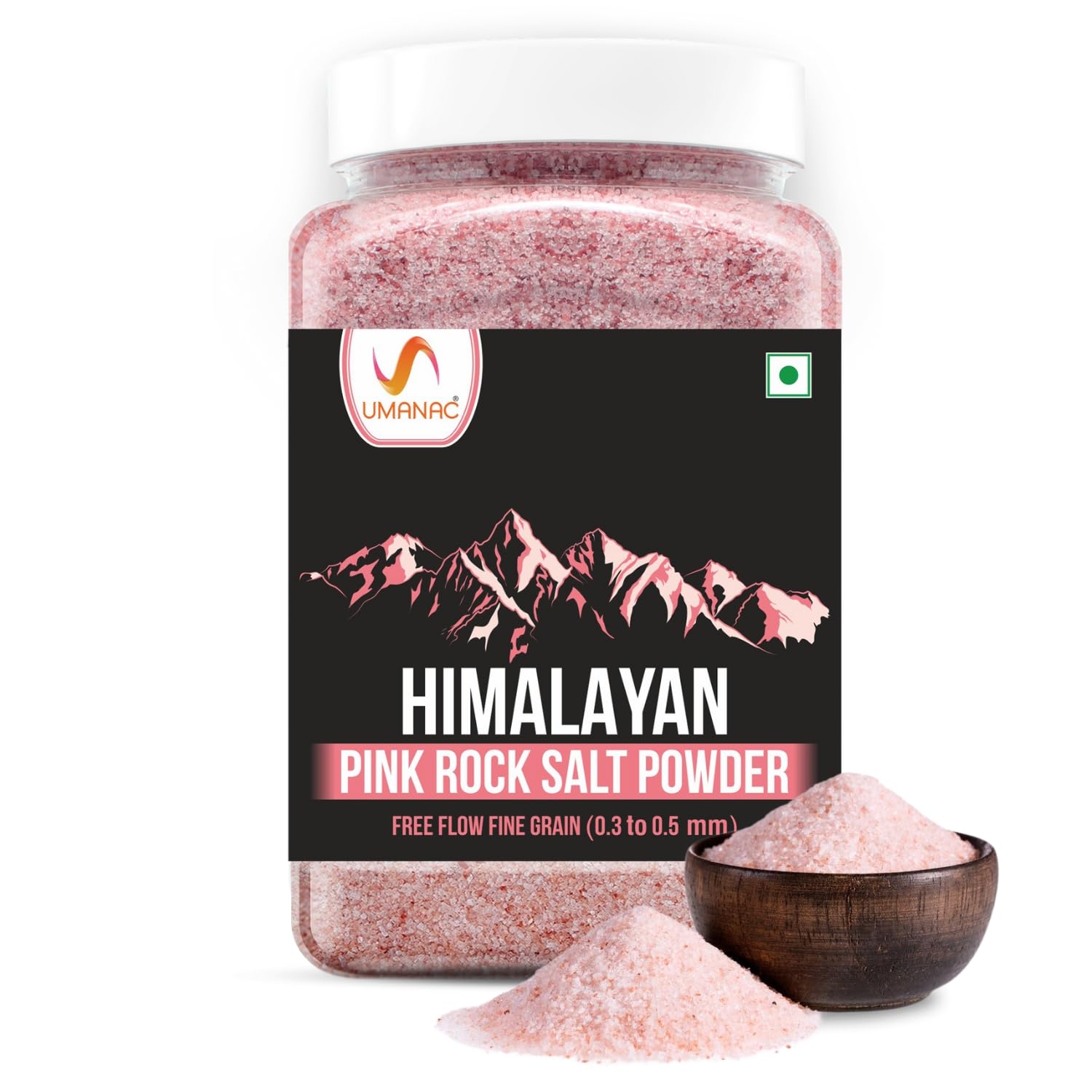 Umanac Himalayan Pink Rock Salt- 1.25Kg | 100% Natural Salt | Rock Salt for cooking | Pink Salt with Low Sodium | Sendha Namak with 84 Minerals & Trace Elements | No Additives (B07Z1K6K5R) Amazon Price History, Amazon Price Tracker