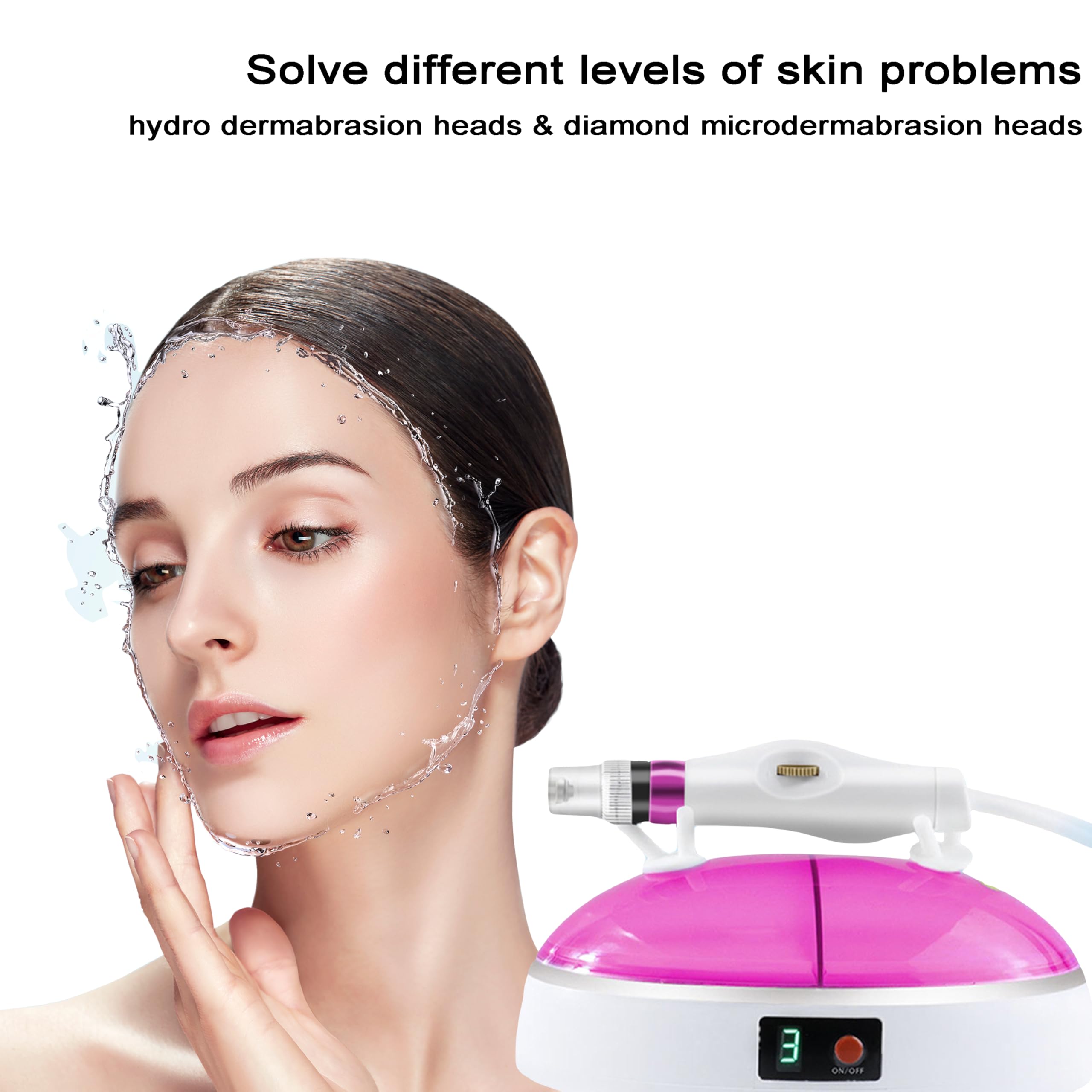 Elitzia Hydro Dermabrasion Macchina per il viso Pulizia Profonda Aspirapolvere Rimozione di punti neri Mini Ricaricabile Home Beauty Device Hydro Oxygen Pore Restringimento ETSLHF1
