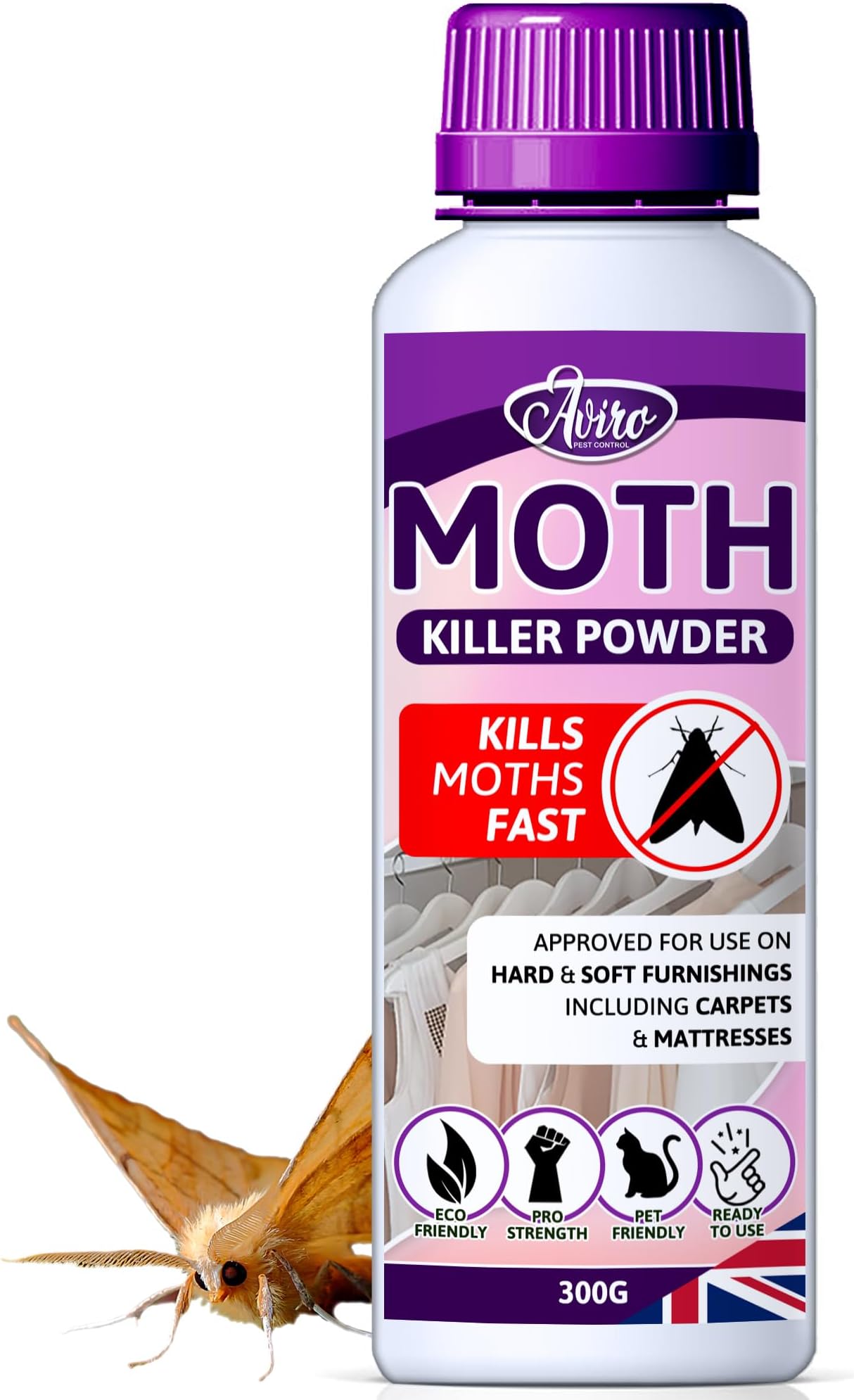 Pest Expert Formula C+ Carpet Moth Killer Spray Treatment 1ltr & Moth