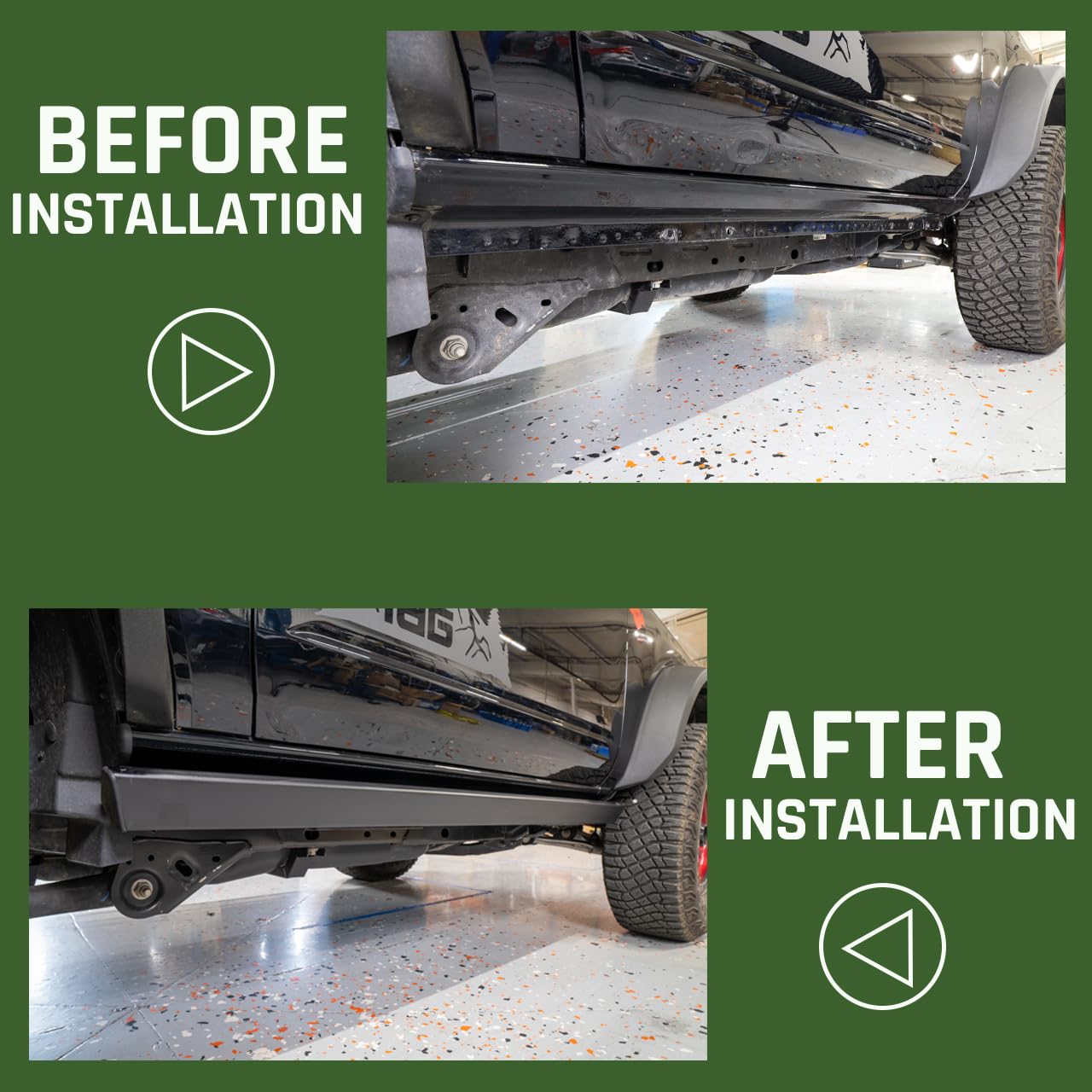 IAG I-Line Factory Style Rock Rail for Ford Bronco 2021+ 2 Door Without OE rockrails (Not Sport)