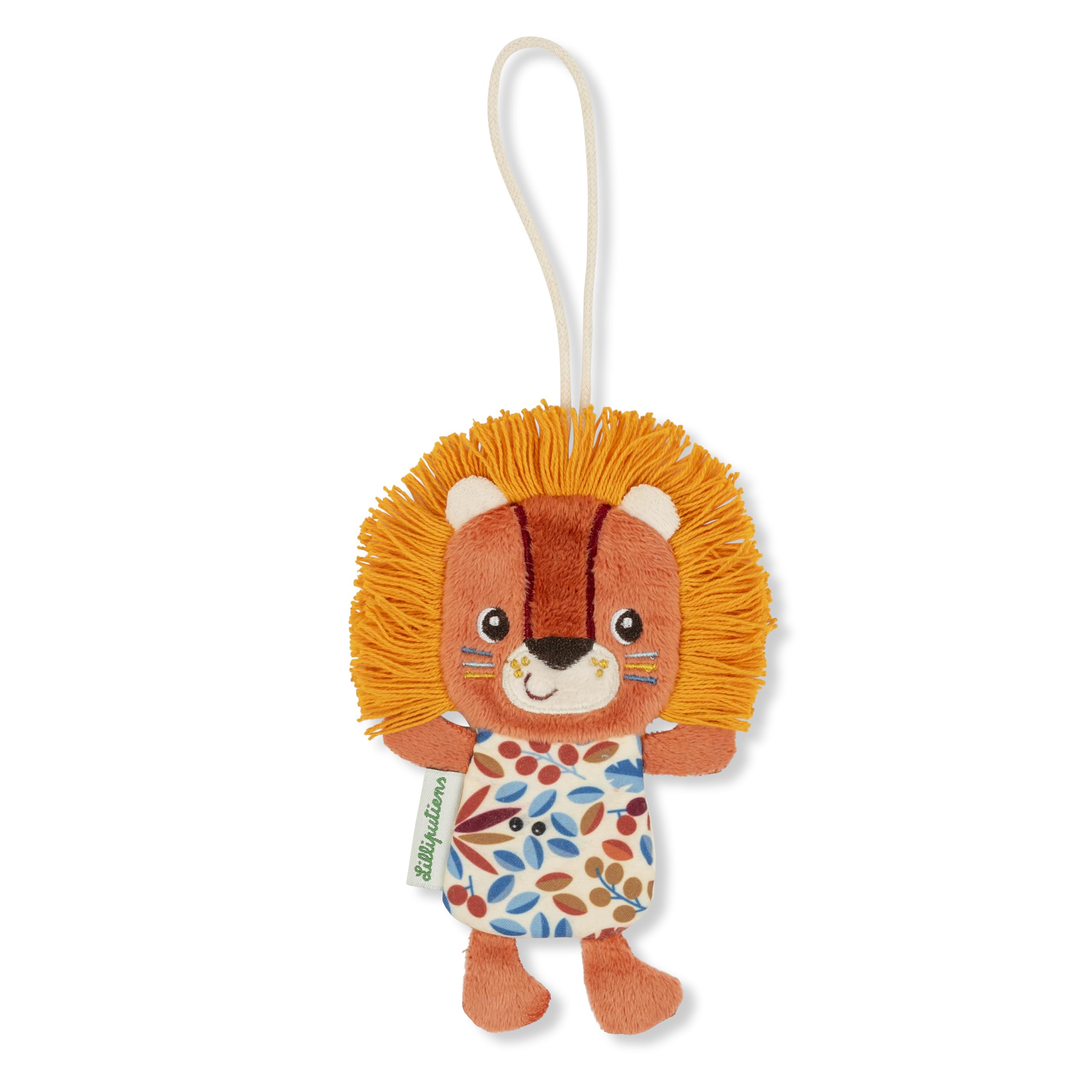 Lilliputiens - Jack the Lion Children's Luggage Tag - Colorful & Customizable for Suitcases - Luggage Accessory - Ochre - 16 cm - Ages 2+ - 83622