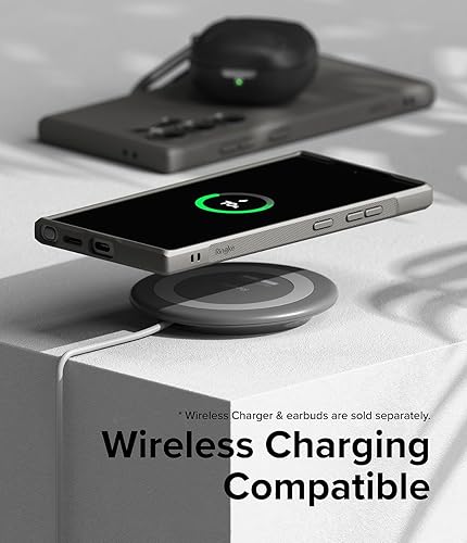 Miniatura 9 de Ringke Onyx - Funda para Samsung Galaxy S24 Ultra [se siente bien en la mano] resistente al aceite y a la suciedad, protección mejorada del lente de