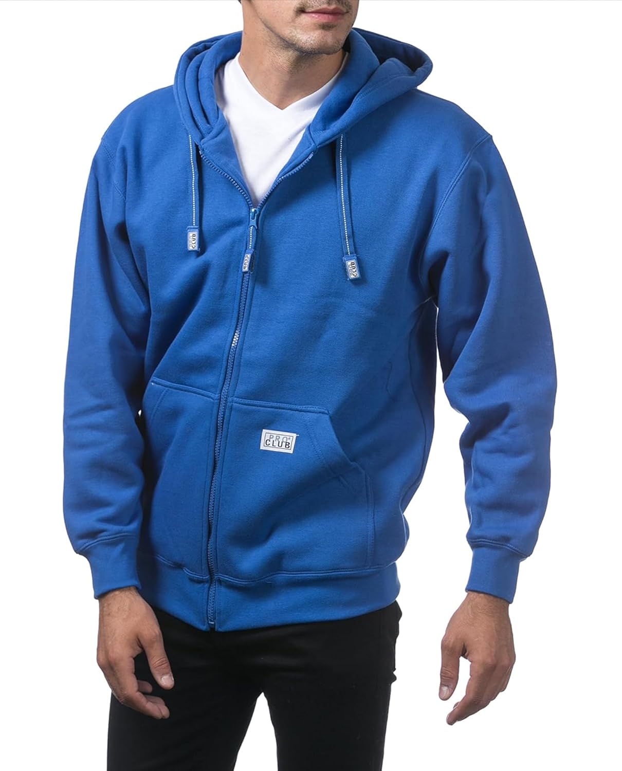 Pro Club Men's Heavyweight Full Zip Fleece Hoodie,X-Large, Royal - Image 3