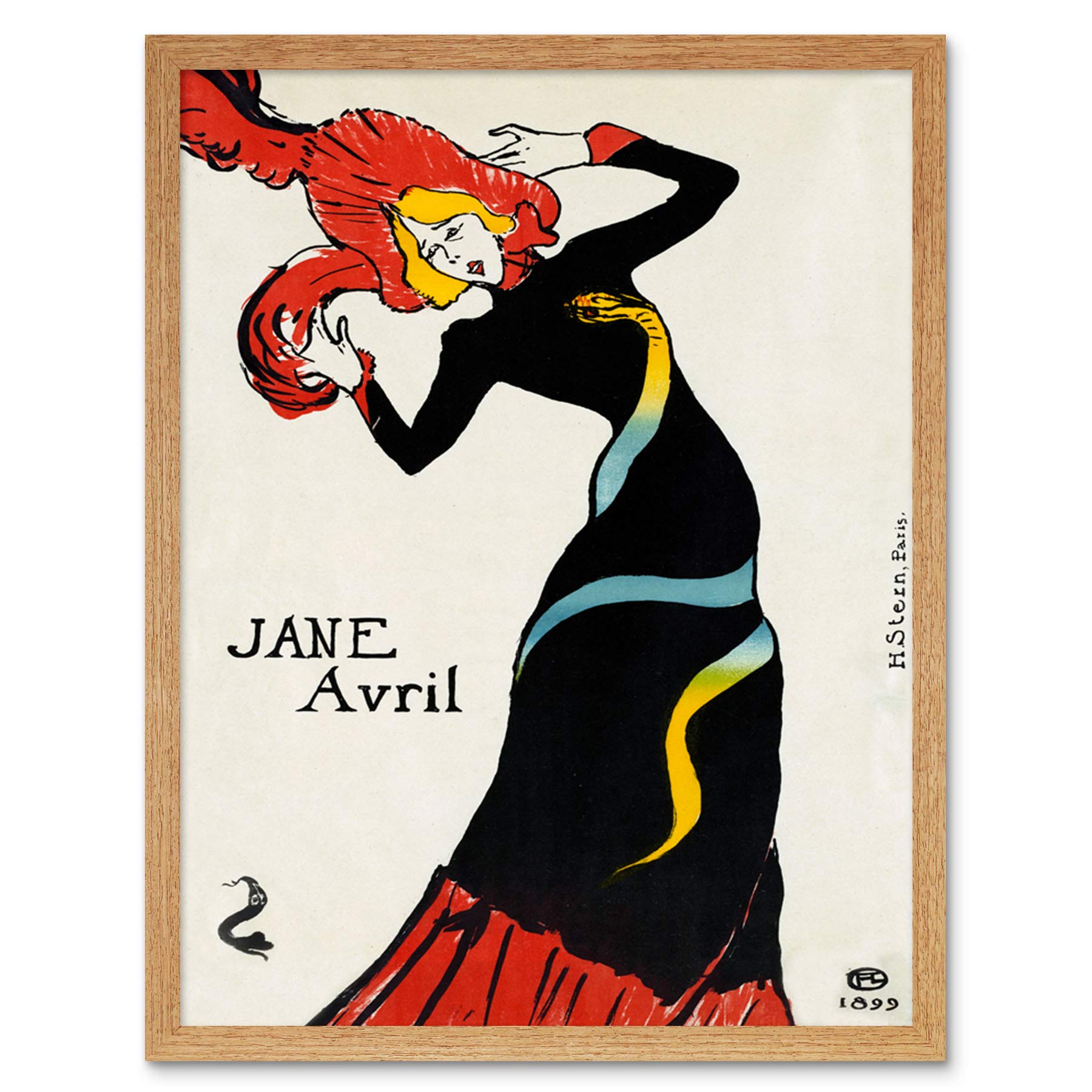 Amazon.com: Toulouse-Lautrec Can-can Dancer Jane Avril Art Print