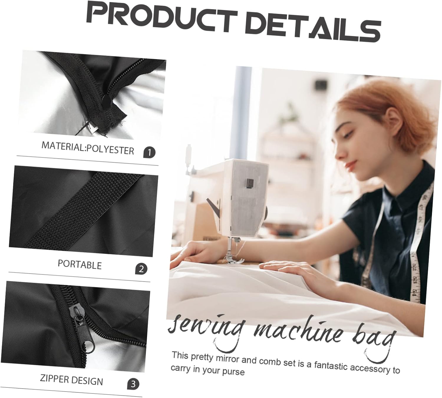 Artibetter Portable Sewing Machine Case Protector Cover for Home Use Dustproof Storage Bag with Stitching Compact Design for Beginners and Advanced Users