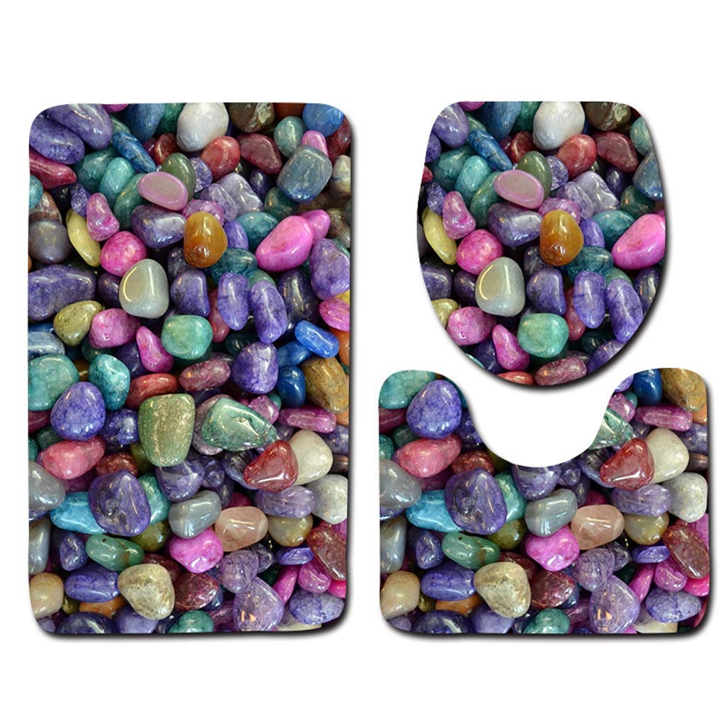 Tapis de bain toilette trois pièces en pierre tapis de sol 45x75
