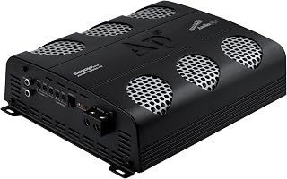 Audiopipe 5000 Watts Full Range Class D Mosfet Amplifier (APHF-5000D-H1), 4-Point Protection System, 1 Ohm, BTL Mode, Remote Bass Control Knob
