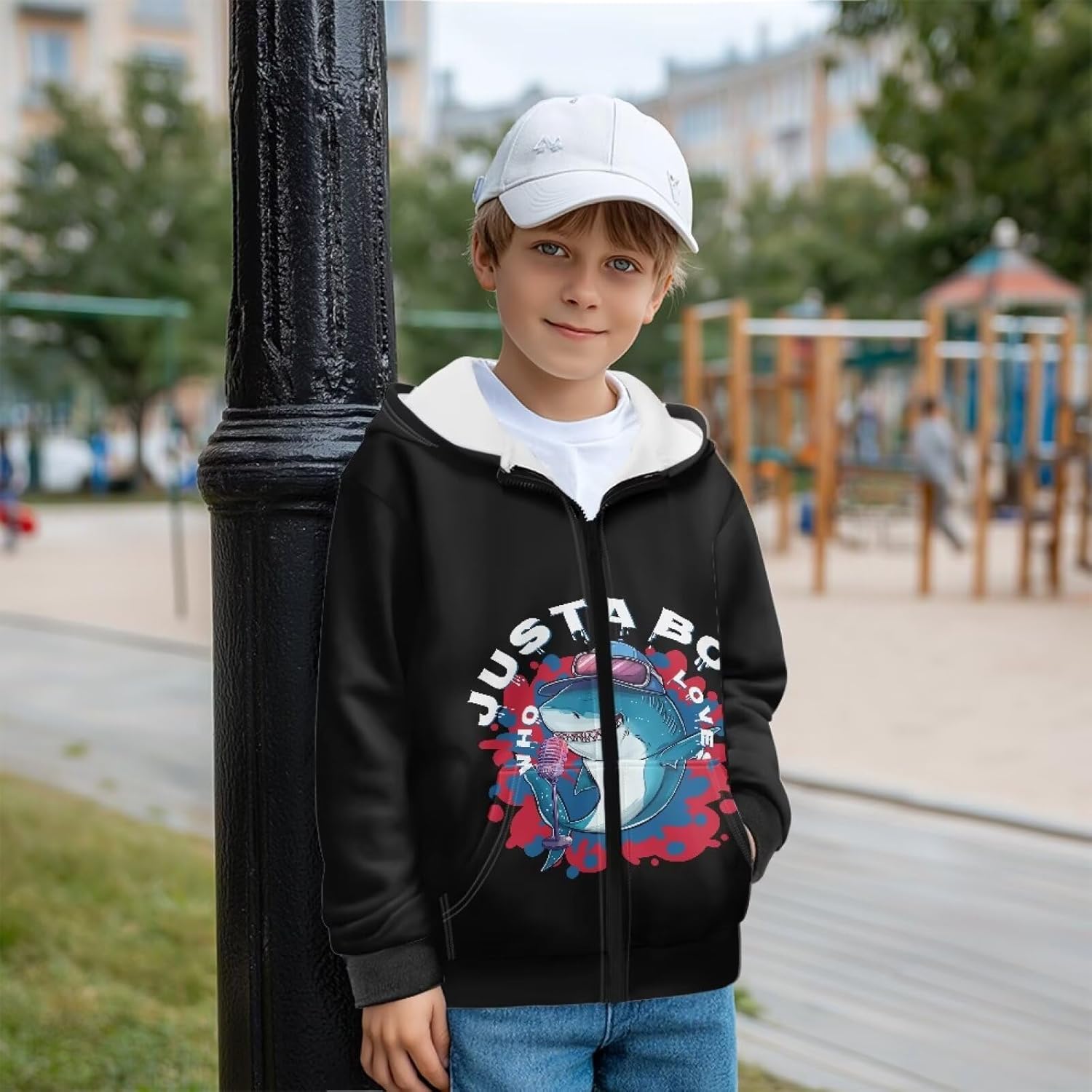 Dolyues Boys Hoodie Cozy Soft Fleece Pullover Boys Sweatshirts with Kangaroo Pocket and Long Sleeve Size S-XL