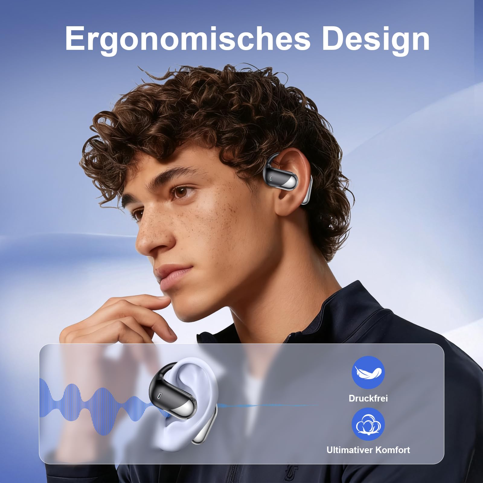 AI Übersetzung Ohrhörer Echtzeit, Übersetzer Kopfhörer 164 Sprachen, Audifonos Traductores Inglés Español, Übersetzungsgerät für Reise Business Learning