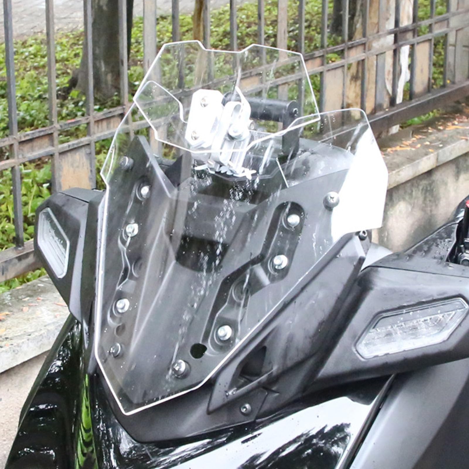 Fabater Estensione del Parabrezza per Moto, Clip Regolabile Rialzata in Acrilico Universale Sull'Estensione del Parabrezza del Deflettore del Estensione del Deflettore del