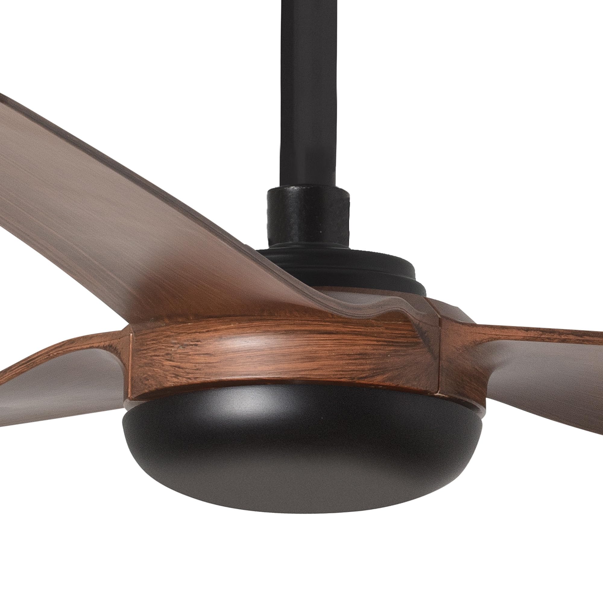 FARO BARCELONA 33817 - PUNT Ventilador de techo negro/madera oscura con motor DC