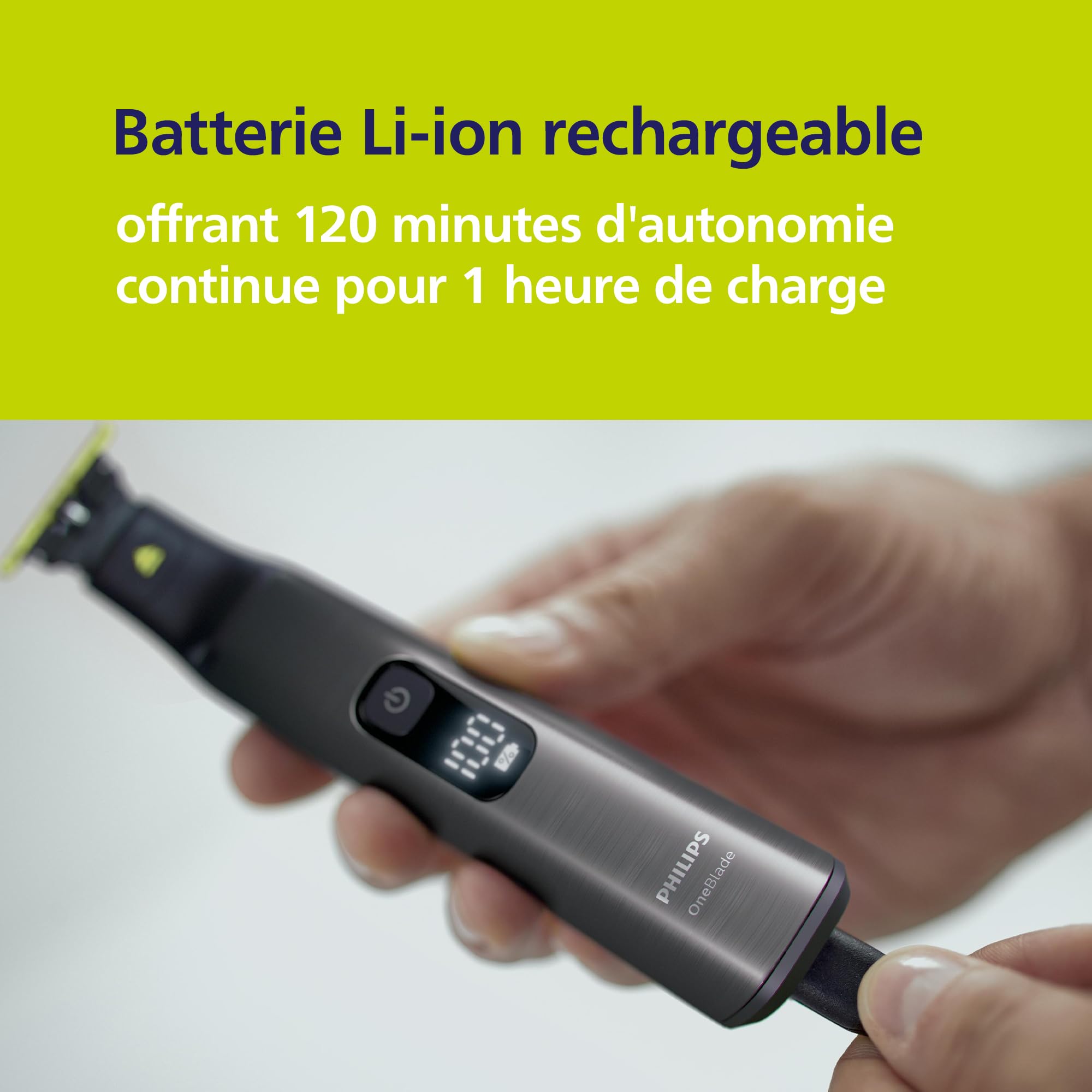 Philips OneBlade Pro 360 Authentique Visage+Corps - Tondeuse à barbe électrique, rasoir et tondeuse, 2 lames 360, 1 sabot avec 20 hauteurs de coupe, 1 kit Corps, 1 socle de charge, QP6652/35