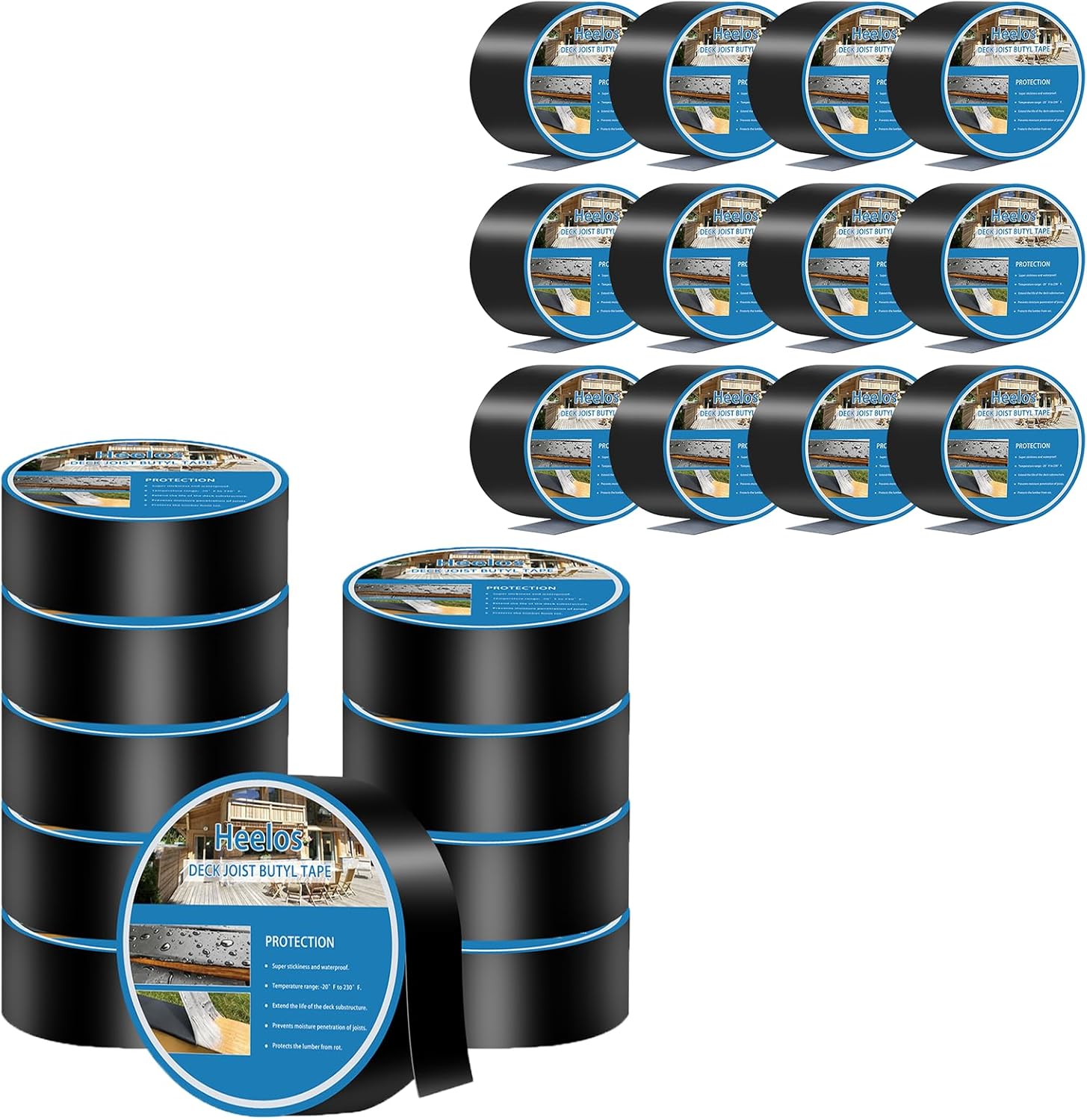 Joist Tape for Decking 2''×50' 10Pack and 1-5/8''×50' 12Pack