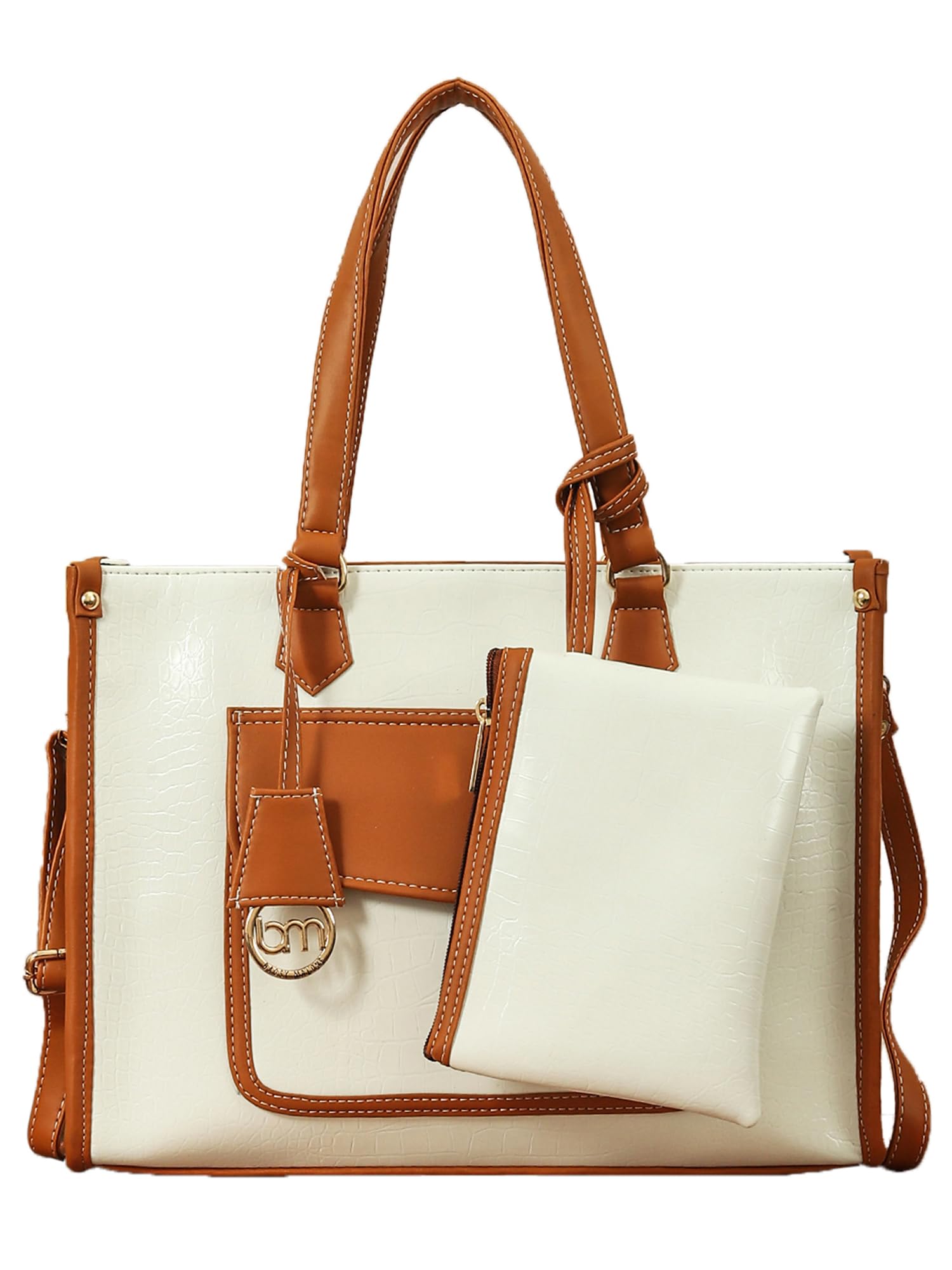Urban Luxe Office Bag | Laptop Bag | Laptop Compartment | Multi-Utility Pouch | Set of 2-image-21
