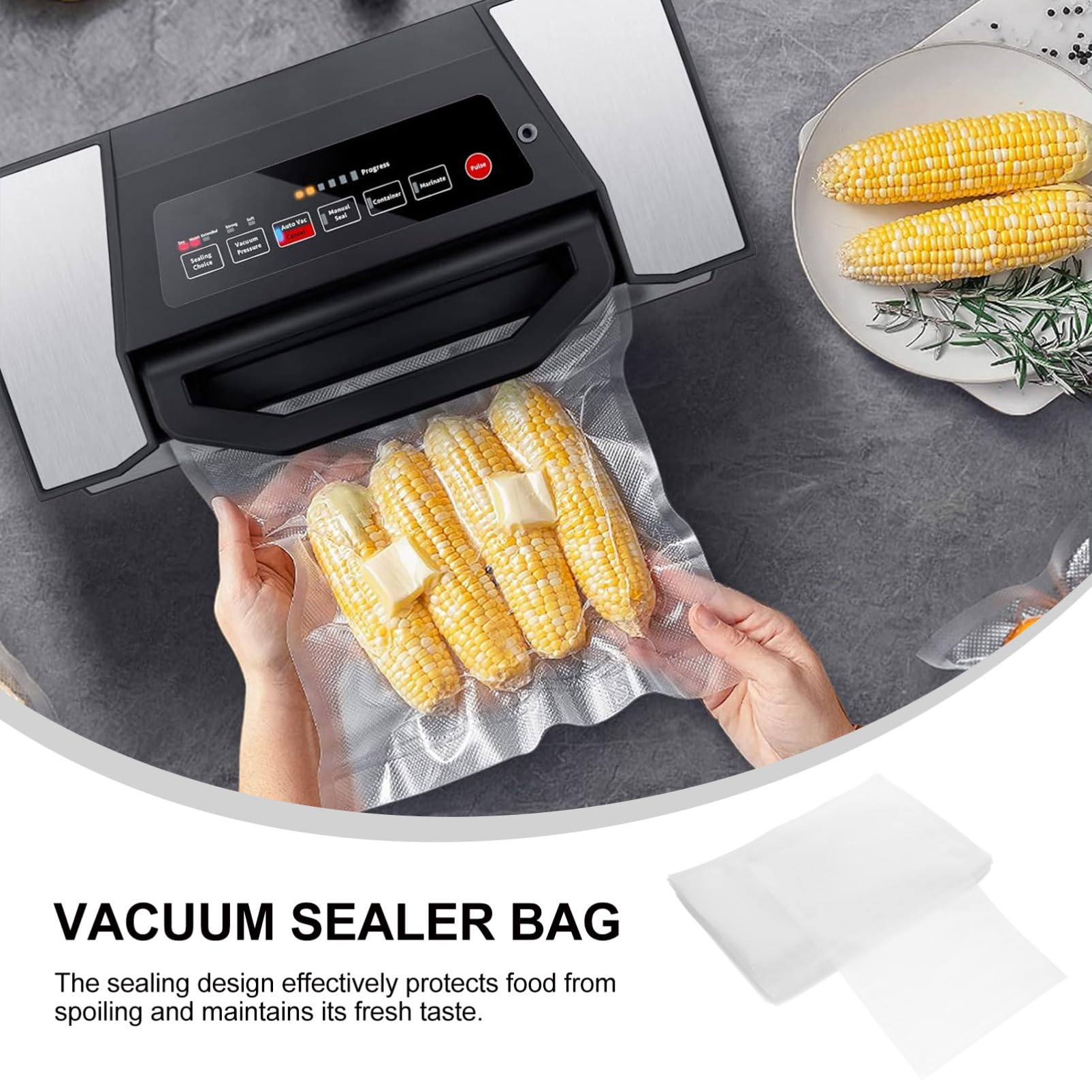 NAMOARLY Large Quantity Food Vacuum Bags Seal Food Storage Roll Vacuum Sealer Bags Multi-purpose